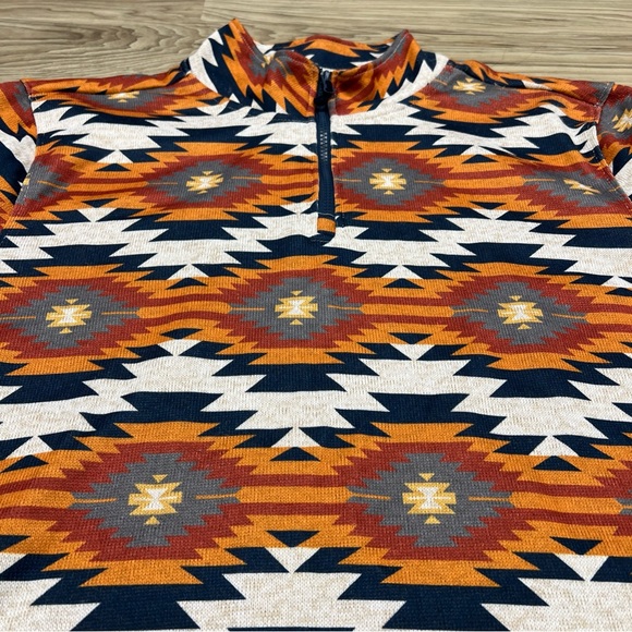 Depart West Southwestern Style Quarter Zip Pullover Men’s Size XL NWOT - Picture 3 of 4